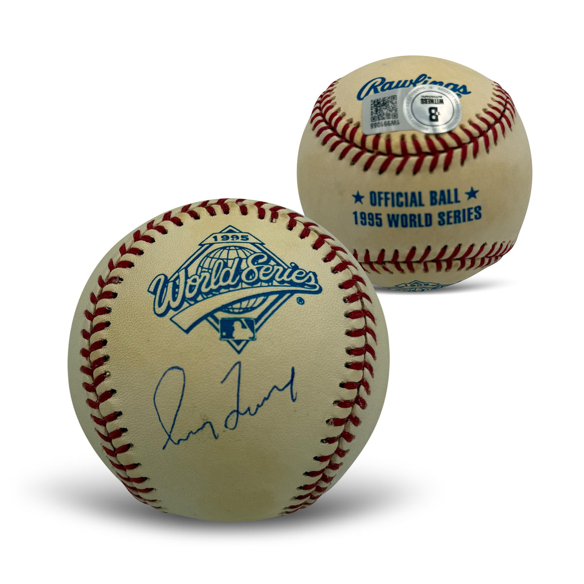 Greg Maddux Autographed 1995 World Series Signed Baseball Beckett Authenticated COA With UV Display Case 2-Powers Sports Memorabilia