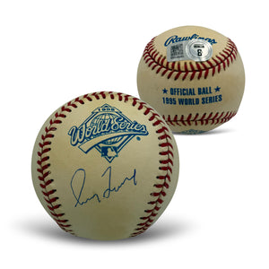 Greg Maddux Autographed 1995 World Series Signed Baseball Beckett Authenticated COA With UV Display Case 2-Powers Sports Memorabilia
