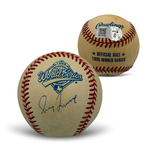 Greg Maddux Autographed 1995 World Series Signed Baseball Beckett Authenticated COA With UV Display Case 3-Powers Sports Memorabilia