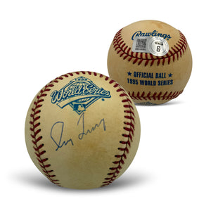 Greg Maddux Autographed 1995 World Series Signed Baseball Beckett Authenticated COA With UV Display Case 4-Powers Sports Memorabilia