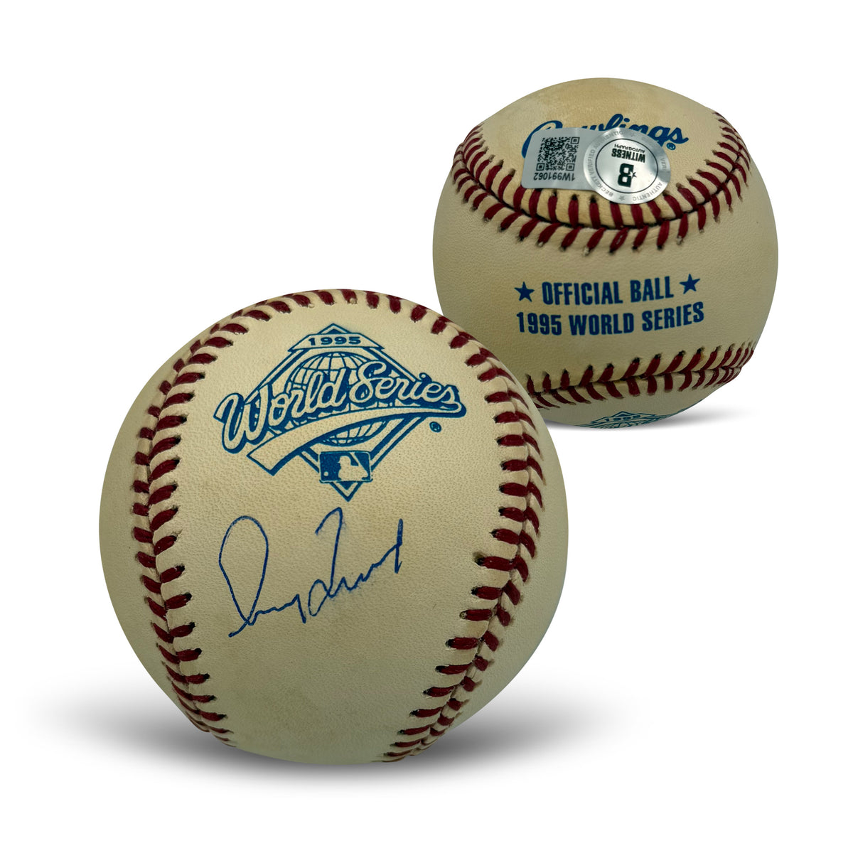 Greg Maddux Autographed 1995 World Series Signed Baseball Beckett Authenticated COA With UV Display Case 5-Powers Sports Memorabilia