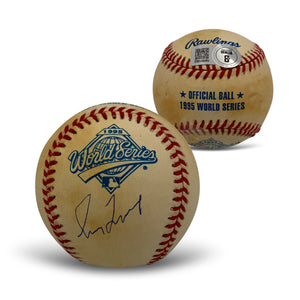 Greg Maddux Autographed 1995 World Series Signed Baseball Beckett Authenticated COA With UV Display Case 6-Powers Sports Memorabilia