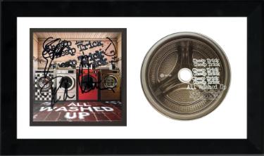 Cheap Trick Autographed 2025 All Washed Up 4x4 Art Card Insert/CD- 3 sigs- 6.5x12 Custom Framing- COA (Rick Nielsen/Petersson/Zander) - CTBL_h44481-Powers Sports Memorabilia