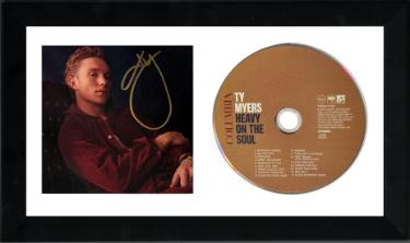 Ty Myers Autographed 2026 Heavy on the Soul 4.75x4.75 Art Card Insert/CD 6.5x12 Custom Framing - COA - CTBL_h45766-Powers Sports Memorabilia