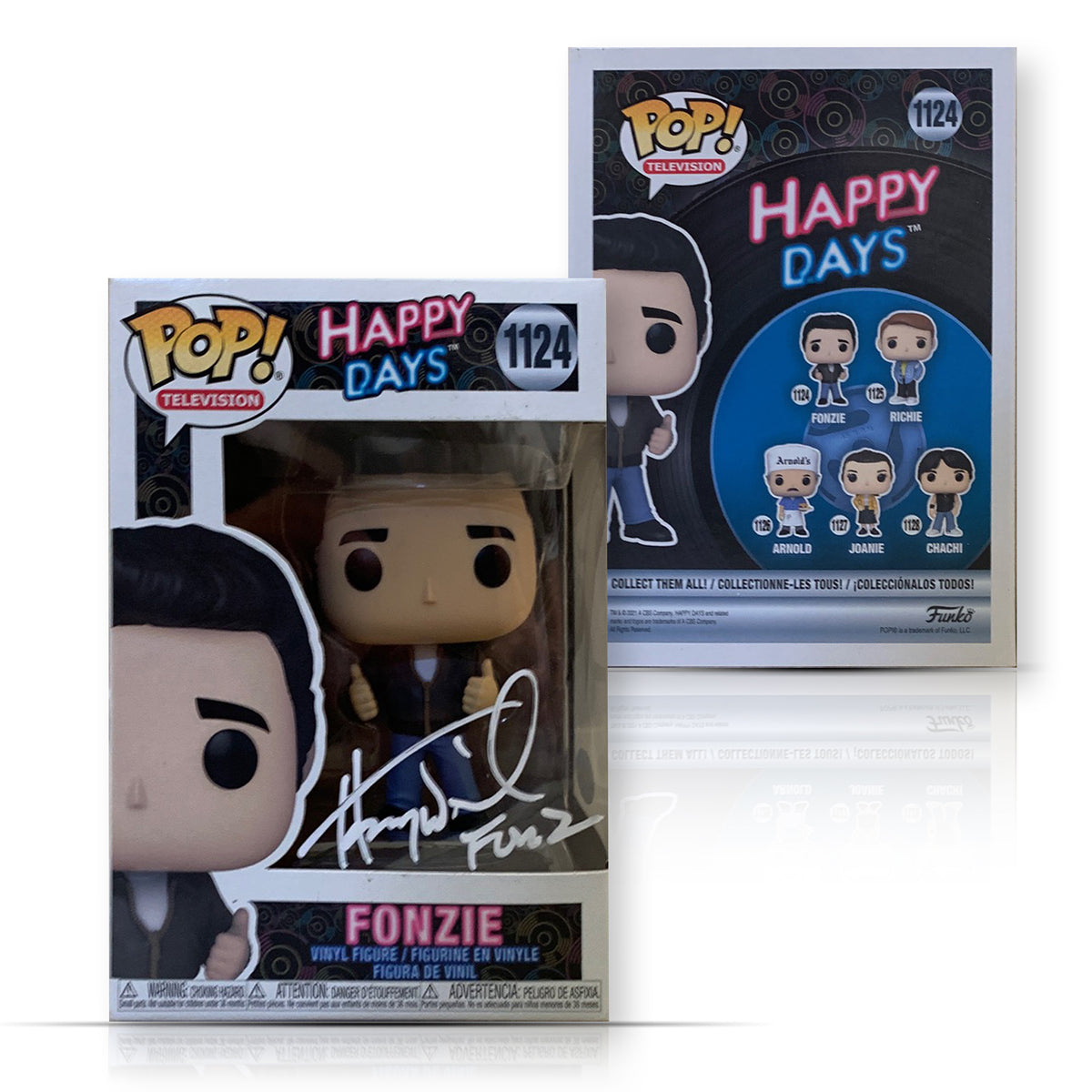 Henry Winkler Autographed Happy Days Fonzie Signed Funko Pop 1124 JSA COA-Powers Sports Memorabilia