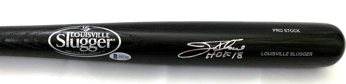 Jim Thome Autographed Louisville Slugger Bat W/HOF 18 Indians Phillies White Sox Twins Beckett Witnessed-Powers Sports Memorabilia