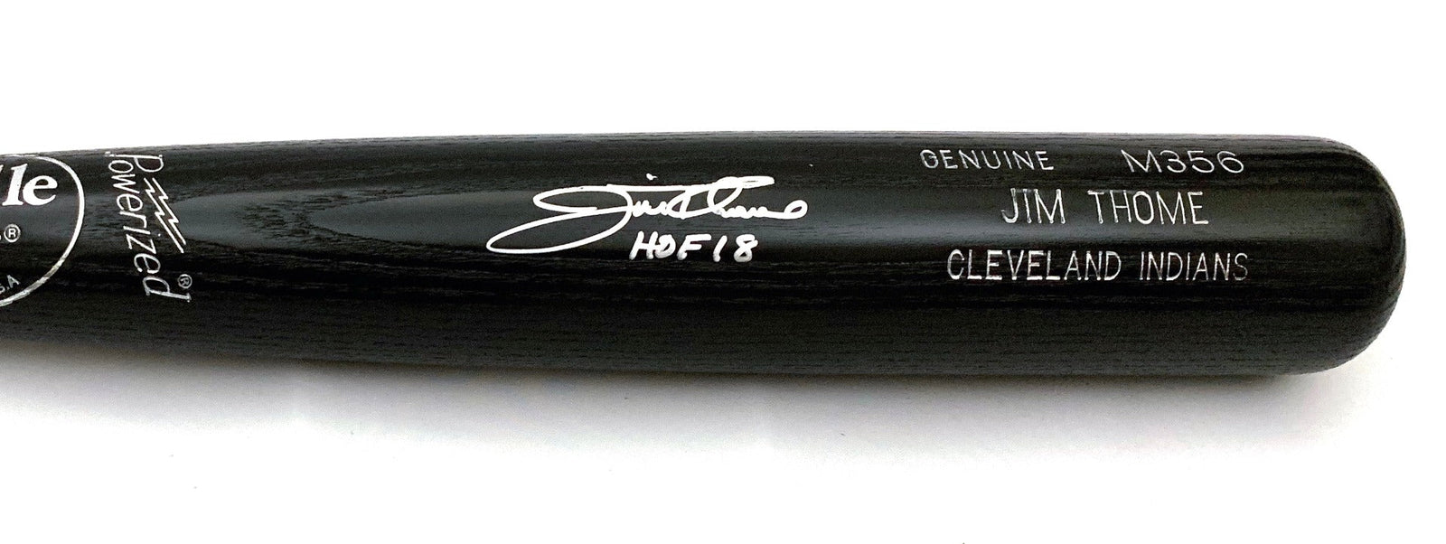 Jim Thome Signed Louisville Slugger Game Model Bat W/HOF 18 Block Indians Phillies White Sox Twins - Beckett-Powers Sports Memorabilia