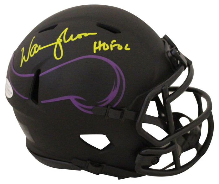 Warren Moon Signed Minnesota Vikings Eclipse Mini Helmet HOF – Beckett Authenticated-Powers Sports Memorabilia