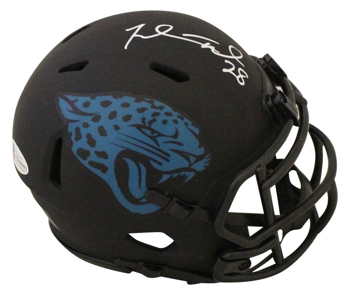 Fred Taylor Autographed Jacksonville Jaguars Eclipse Mini Helmet – Beckett Authenticated-Powers Sports Memorabilia