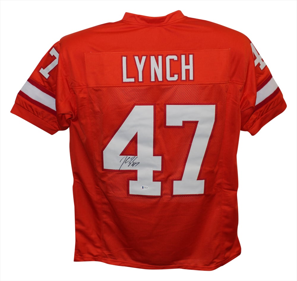John Lynch Signed Pro Style TB Orange XL Jersey – Beckett Authenticated-Powers Sports Memorabilia