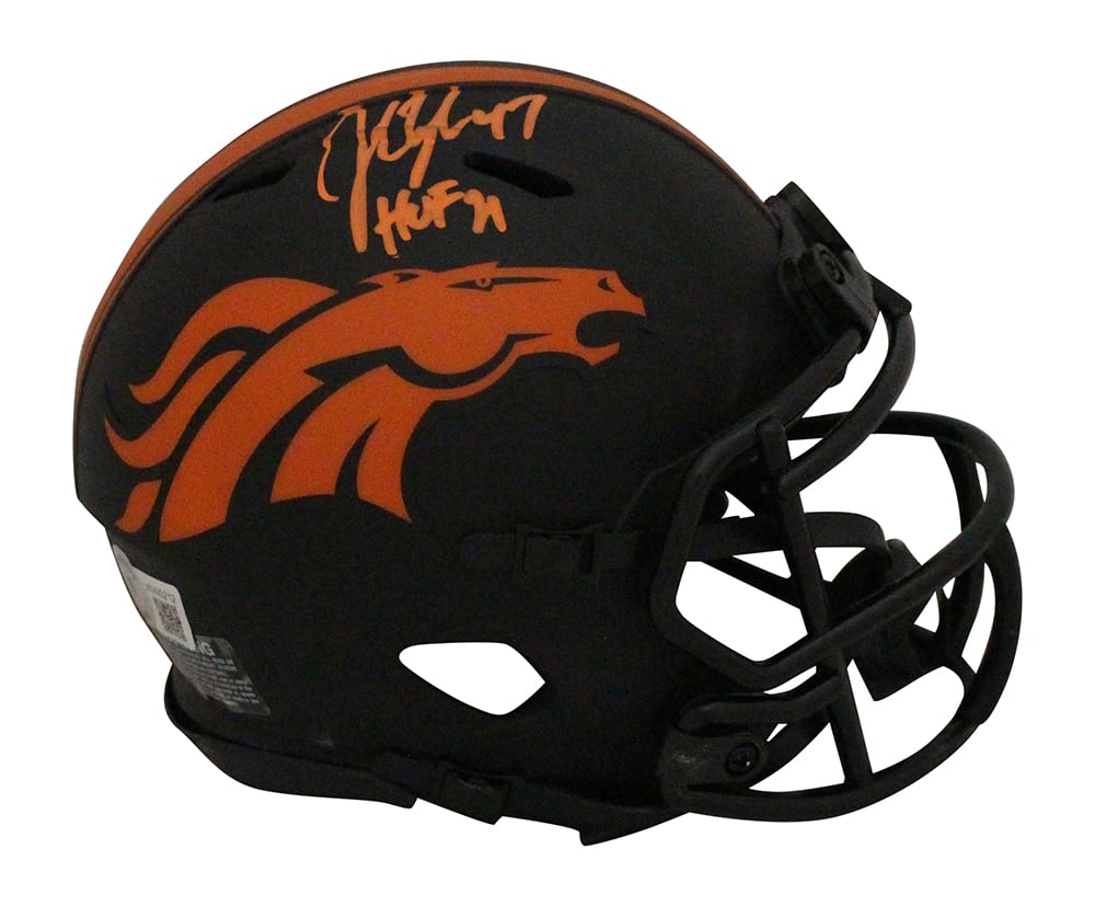 John Lynch Signed Denver Broncos Eclipse Mini Helmet – Beckett Authenticated-Powers Sports Memorabilia