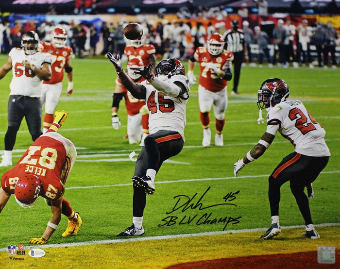 Devin White Signed Tampa Bay Buccaneers 16x20 Photo SB Champs – Beckett Authenticated-Powers Sports Memorabilia