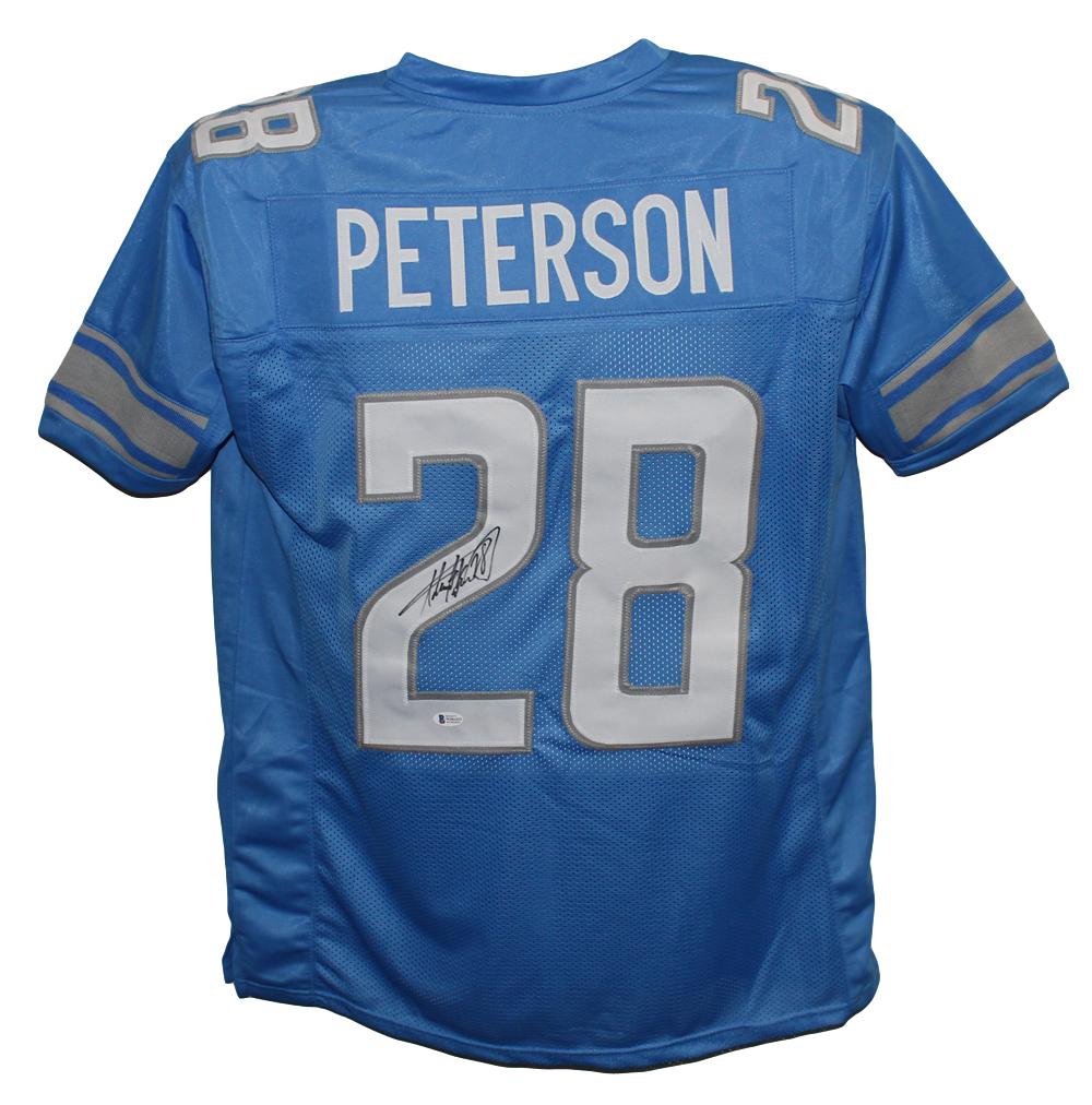 Adrian Peterson Pro Style Blue XL Signed Jersey BAS-Powers Sports Memorabilia