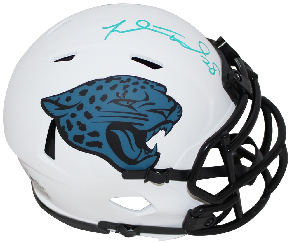 Fred Taylor Signed Jacksonville Jaguars Lunar Mini Helmet – Beckett Authenticated-Powers Sports Memorabilia