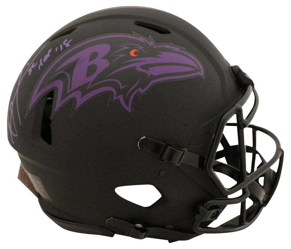 Ray Lewis Baltimore Ravens Eclipse Authentic Signed Helmet HOF BAS-Powers Sports Memorabilia