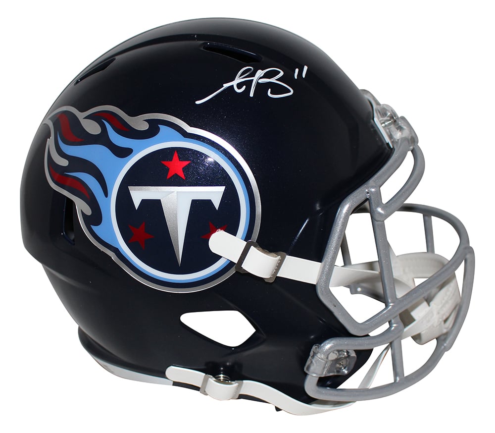 AJ Brown Signed Tennessee Titans Full-Size Speed Helmet – Beckett Authenticated-Powers Sports Memorabilia