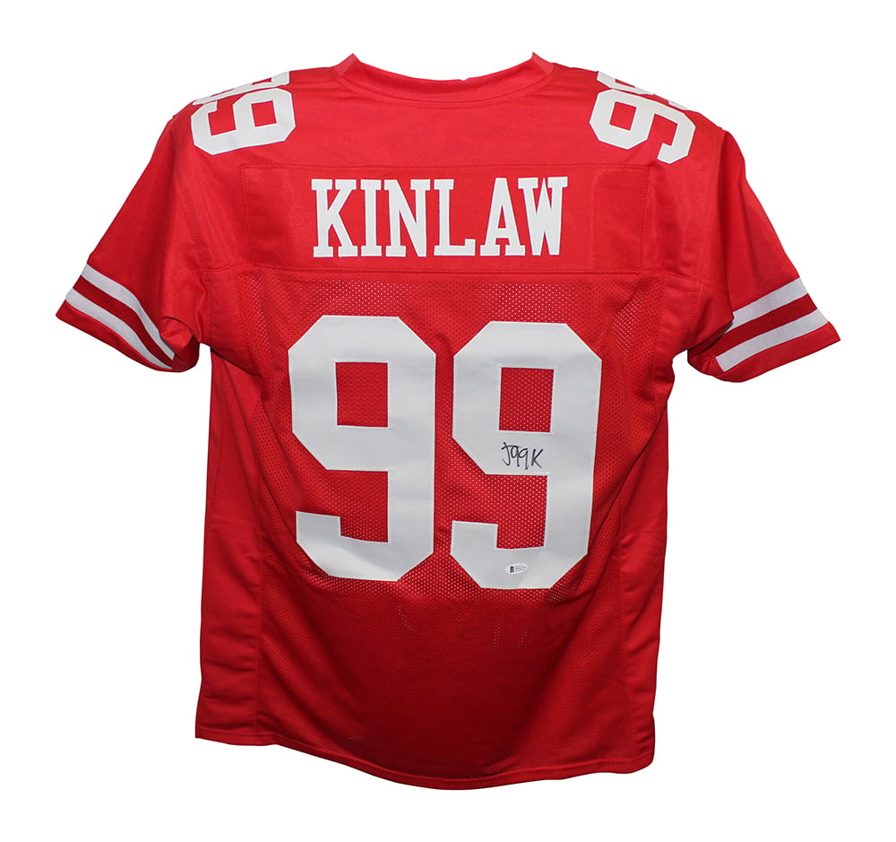 Javon Kinlaw Signed Pro Style Red XL Jersey – Beckett Authenticated-Powers Sports Memorabilia