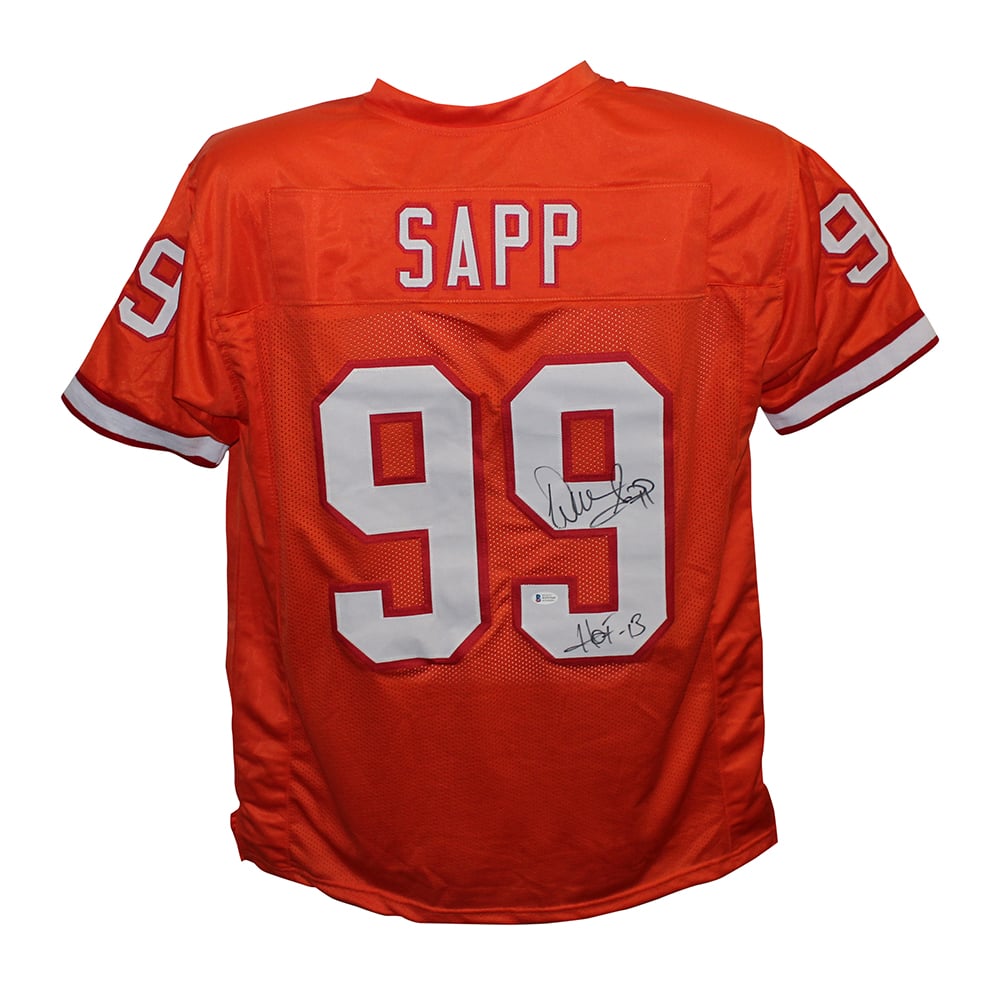 Warren Sapp Signed Pro Style Orange TB XL Jersey HOF – Beckett Authenticated-Powers Sports Memorabilia