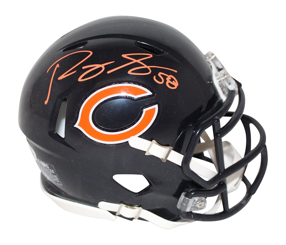 Roquan Smith Signed Chicago Bears Speed Mini Helmet – Beckett Authenticated-Powers Sports Memorabilia