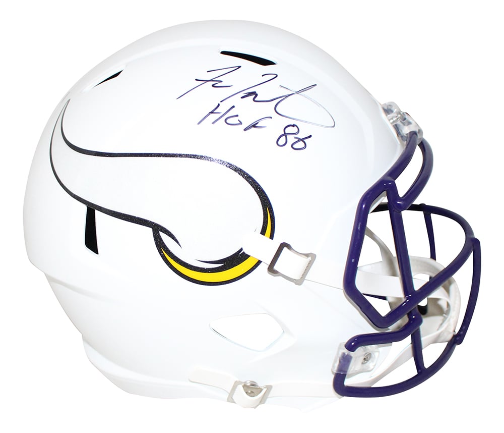 Fran Tarkenton Signed Minnesota Vikings Full-Size Flat White Speed Helmet – JSA Authenticated-Powers Sports Memorabilia