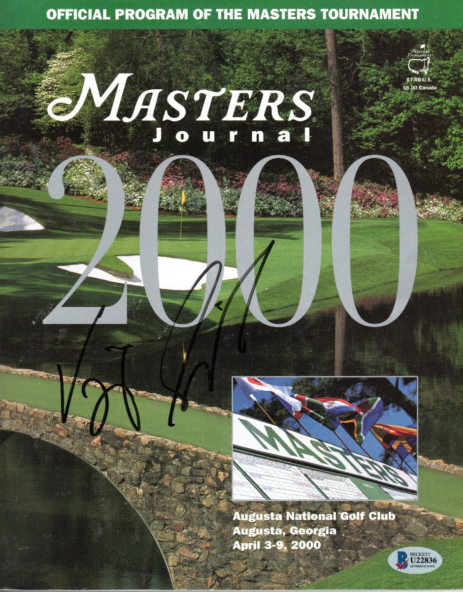 Vijay Singh Autographed 2000 Masters Journal Program Beckett Authenticated-Powers Sports Memorabilia
