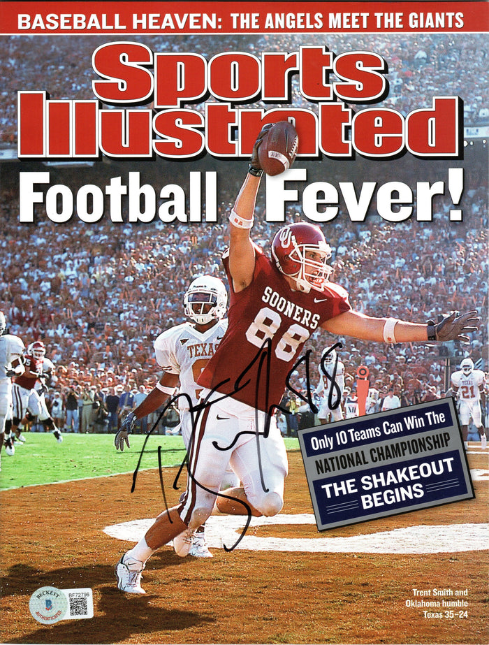 Trent Smith Signed Oklahoma Sooners Sports Illustrated 10/21/2002 - Beckett-Powers Sports Memorabilia