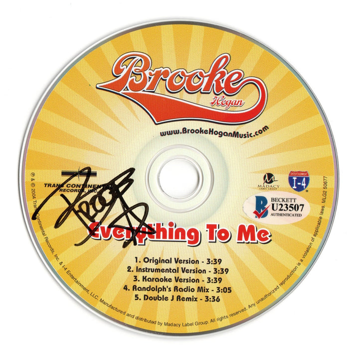 Brooke Hogan Signed Everything To Me CD Disc With Cover - Beckett-Powers Sports Memorabilia