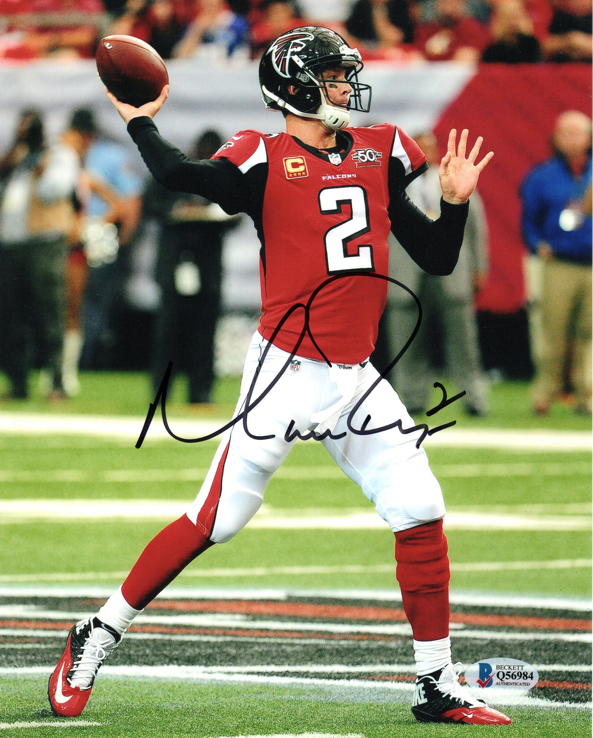 Matt Ryan Signed Atlanta Falcons 8x10 Photo Beckett Authenticated #6-Powers Sports Memorabilia