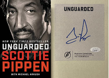 Scottie Pippen Autographed 2021 Unguarded Hardcover Bookplated Edition- JSA-Powers Sports Memorabilia