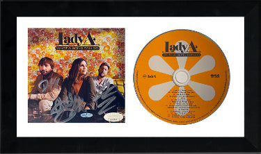 Lady Antebellum Band (Lady A) 2021 What A Song Can Do Album Cover with CD- JSA- Framing- Hillary Scott/Charles Kelley/Dave Haywood-Powers Sports Memorabilia