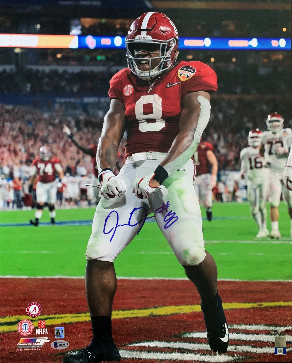 Josh Jacobs Autographed Alabama Crimson Tide 16x20 Photo Beckett Witnessed #1-Powers Sports Memorabilia