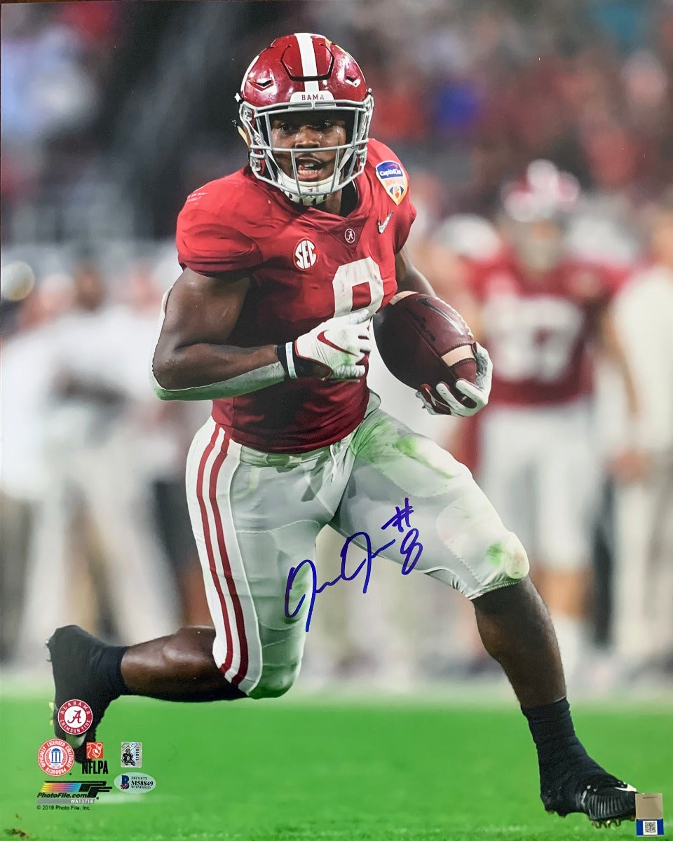 Josh Jacobs Autographed Alabama Crimson Tide 16x20 Photo Beckett Witnessed #2-Powers Sports Memorabilia