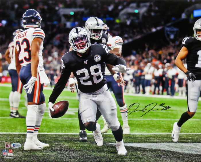 Josh Jacobs Signed Las Vegas Oakland Raiders 16x20 Beckett Witnessed #3-Powers Sports Memorabilia