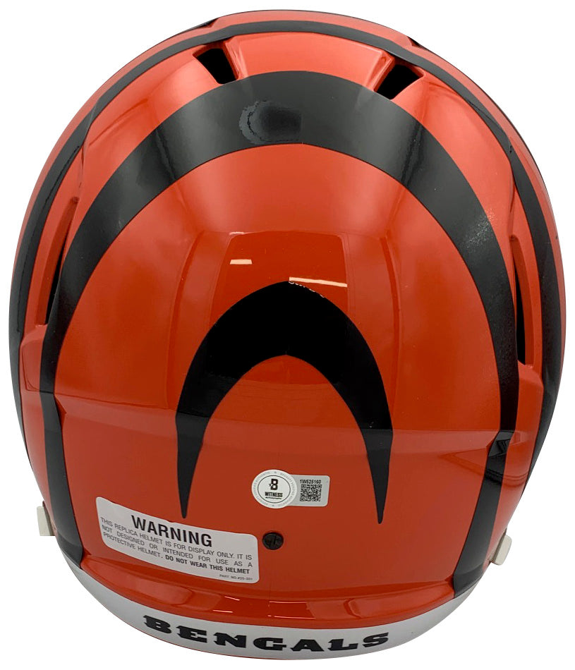 Ja'Marr Chase Autographed Cincinnati Bengals Signed Full Size Football Replica Helmet Beckett COA-Powers Sports Memorabilia