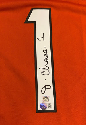 Ja'Marr Chase Autographed Cincinnati Bengals Signed Nike Game Orange Football Jersey Beckett COA-Powers Sports Memorabilia