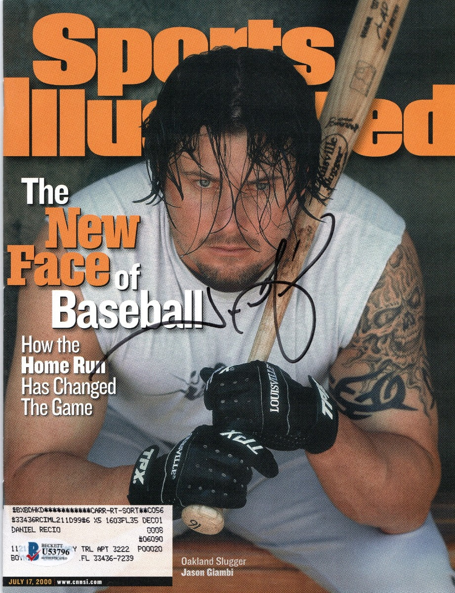 Jason Giambi Signed Oakland A's Sports Illustrated - Beckett-Powers Sports Memorabilia