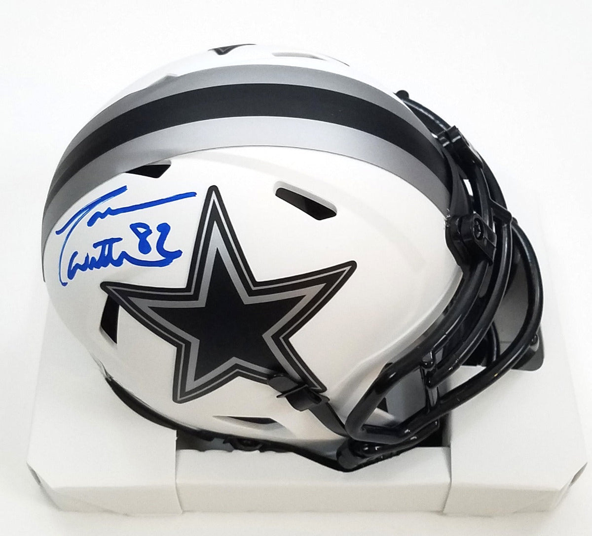 Jason Witten Autographed Dallas Cowboys Lunar Eclipse Mini Helmet Beckett Witnessed-Powers Sports Memorabilia