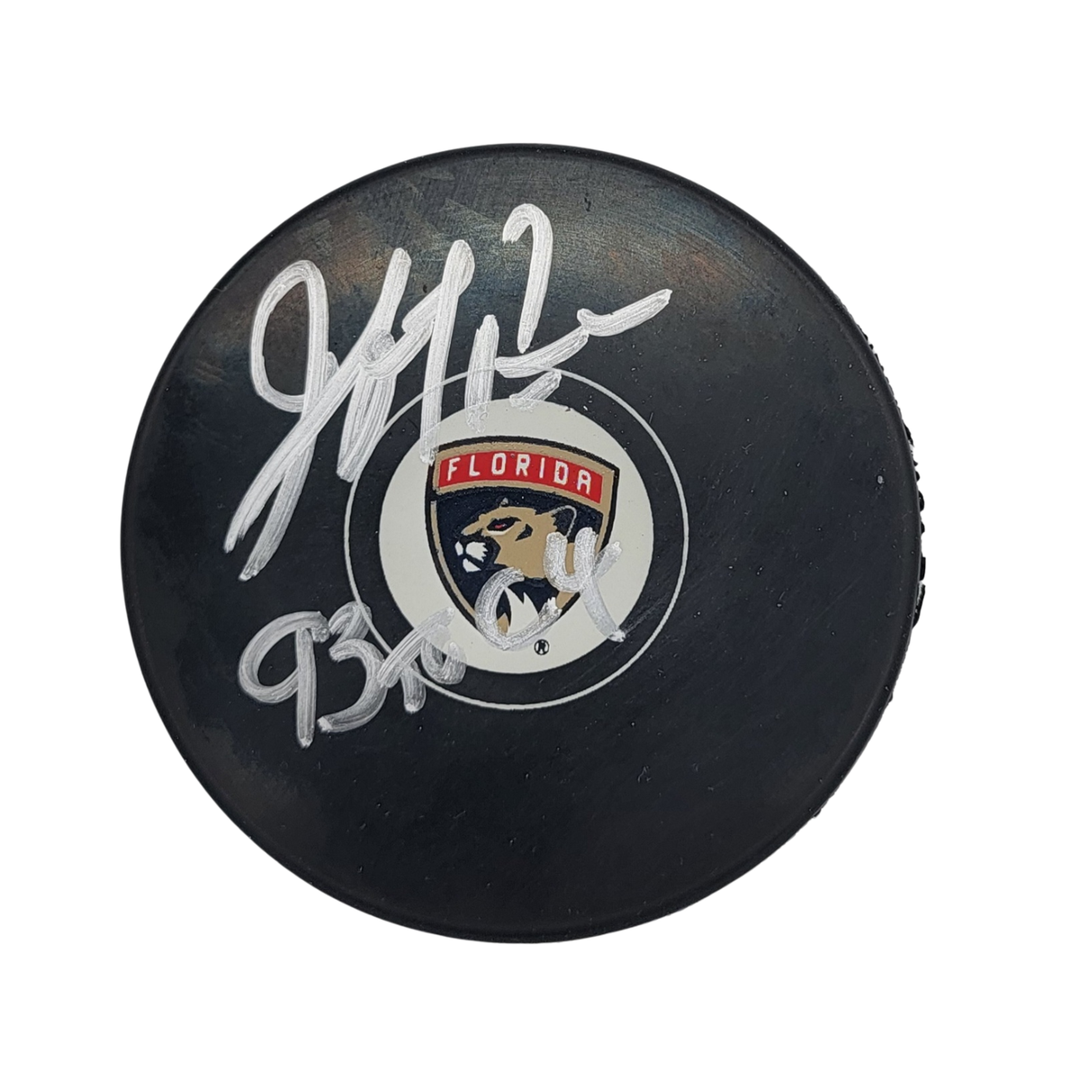 Jeff Rimer Signed Florida Panthers Logo Hockey Puck W/93-04 - JSA-Powers Sports Memorabilia