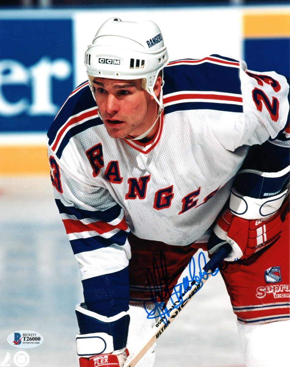 Jeff Beukeboom Autographed New York Rangers 8x10 Photo Beckett Authenticated-Powers Sports Memorabilia