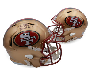 Jerry Rice Autographed San Francisco 49ers Signed Full Size Replica Football Helmet 3 x Super Bowl Champ Fanatics Authentic COA-Powers Sports Memorabilia
