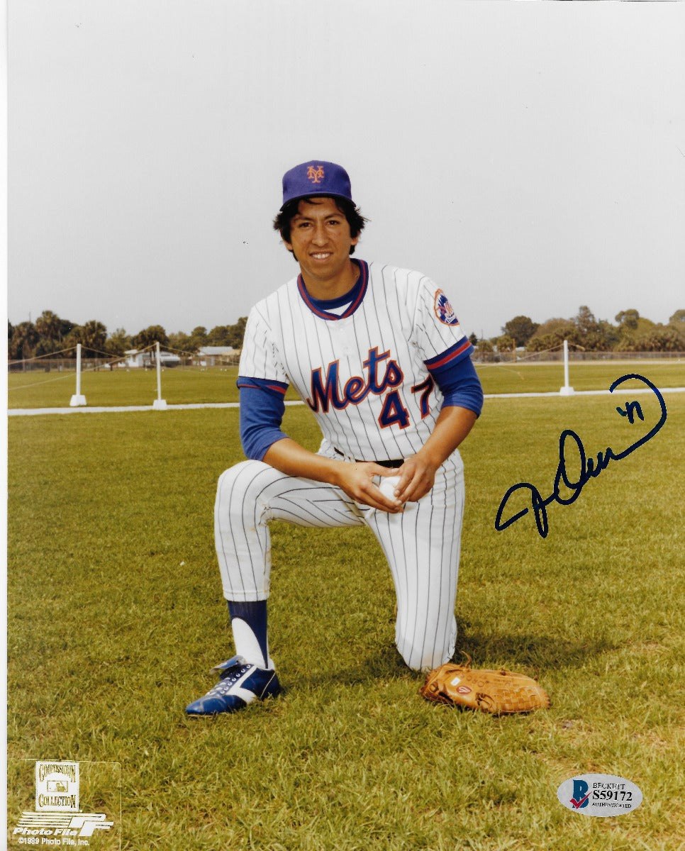 Jesse Orosco Autographed New York Mets 8x10 Photo Beckett Authenticated-Powers Sports Memorabilia