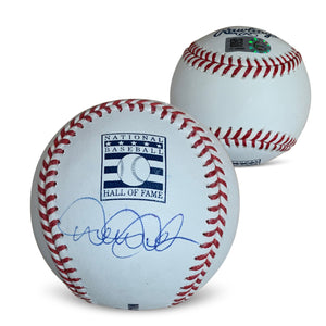 Derek Jeter Autographed Hall of Fame HOF Signed Logo Baseball MLB COA With Display Case-Powers Sports Memorabilia