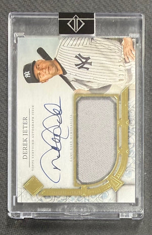 Derek Jeter 2024 Topps Transcendent Collection Signed Game Used Patch Baseball Card #TCAR-DJ Auto 3/25-Powers Sports Memorabilia