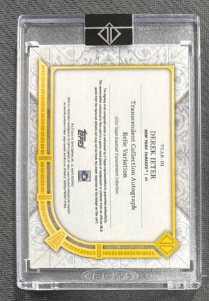 Derek Jeter 2024 Topps Transcendent Collection Signed Game Used Patch Baseball Card #TCAR-DJ Auto 3/25-Powers Sports Memorabilia