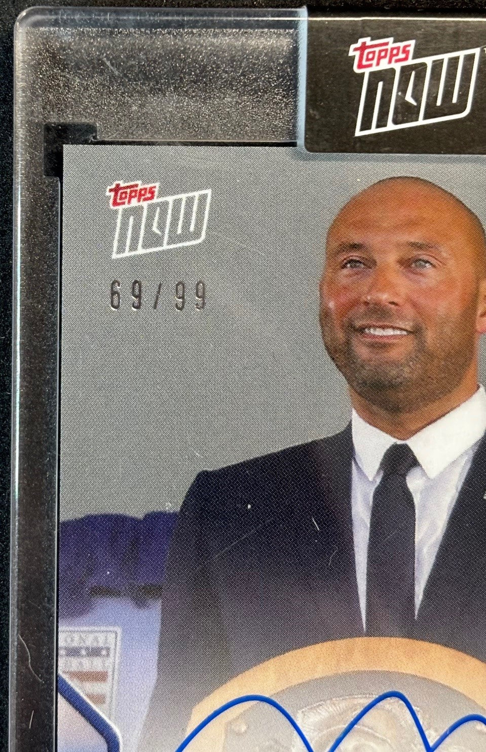 Derek Jeter 2021 Topps Now National Baseball Hall of Fame Class of 2020 Signed Baseball Card #776A Auto 69/99-Powers Sports Memorabilia