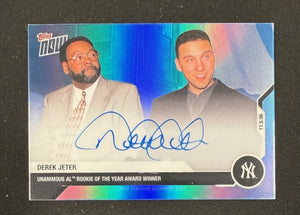 Derek Jeter 2021 Topps Now Rookie of the Year Signed Baseball Card #DJ-11B Auto-Powers Sports Memorabilia