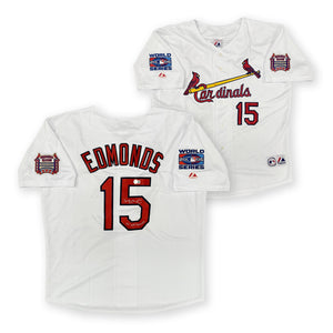 Jim Edmonds Autographed St Louis Signed 2006 World Series Majestic Baseball Jersey Beckett COA-Powers Sports Memorabilia