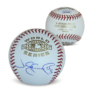 Jim Edmonds Autographed 2006 World Series Signed Baseball JSA COA With UV Display Case-Powers Sports Memorabilia