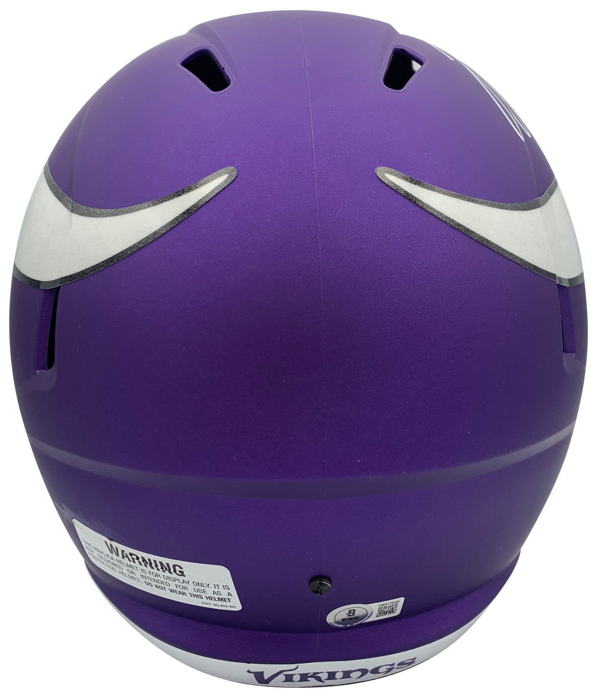 JJ McCarthy Autographed Minnesota Vikings Signed Full Sized Replica Football Helmet Beckett COA-Powers Sports Memorabilia