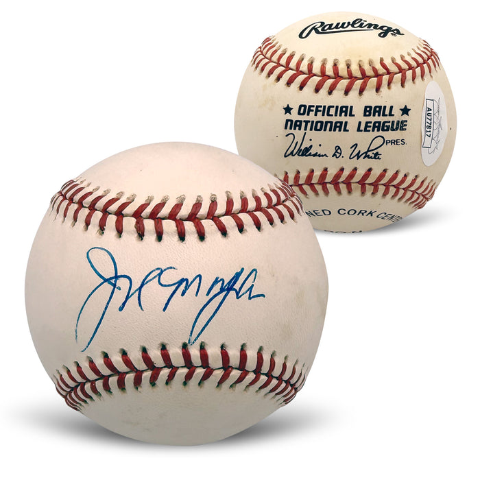 Joe Morgan Autographed Cincinnati Reds Signed National League Baseball JSA COA With UV Display Case AU77817